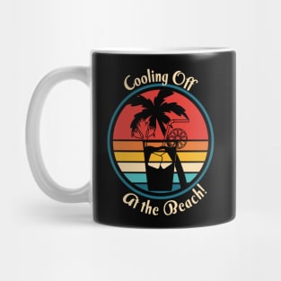 Summer Vacation Cooling Off at the Beach Drink with Ice Mug